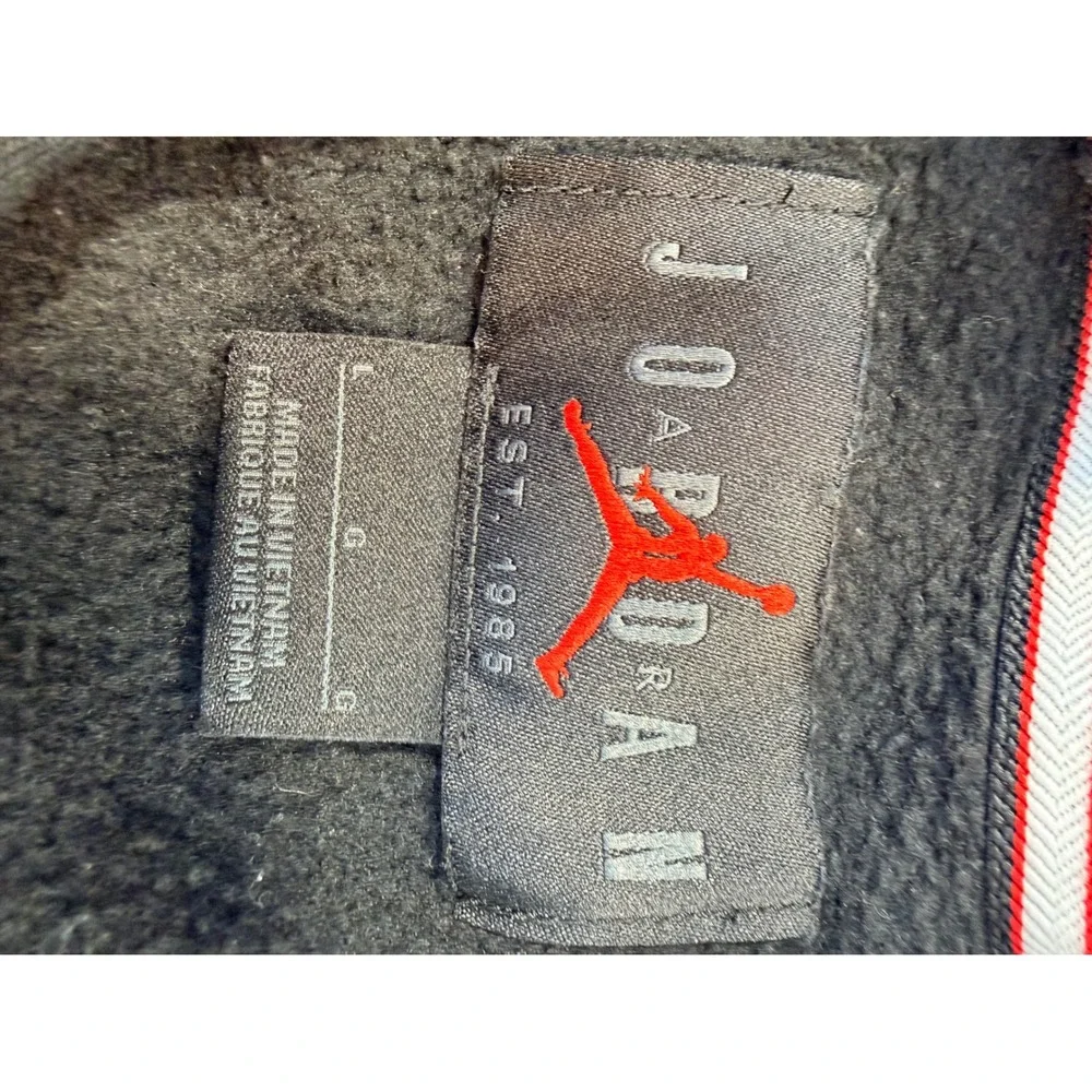 Jordan Brand Jumpman Embroidered Pullover Hoodie Black Cotton Blend Mens XL